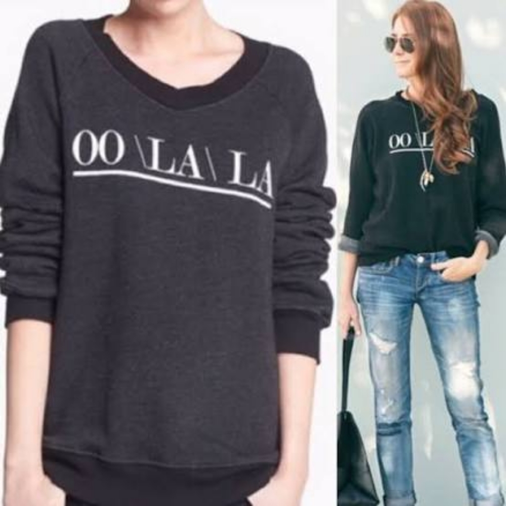 WILDFOX OOH LA LA OO\LA\LA pullover sweatshirt